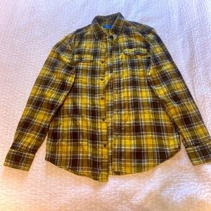 Men’s medium flannel//yellow and brown with some white//